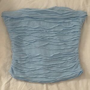 Princess Polly Light Blue Ruched Blouse